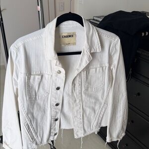 L'AGENCE white Jean Jacket